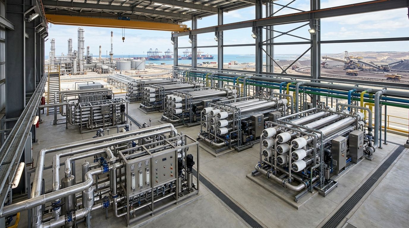 راهنمای انتخاب ظرفیت آب‌راهنمای انتخاب ظرفیت آب‌ شیرین‌کن صنعتی برای معادن، پتروشیمی‌ها و پروژه‌های دریایی